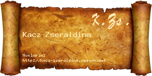 Kacz Zseraldina névjegykártya